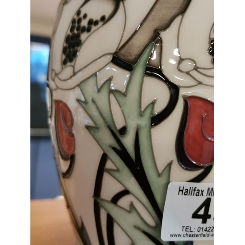 49 - Macintyre Styled 2014 Moorcroft Floral Vase, Talwin by Nicola Slaney