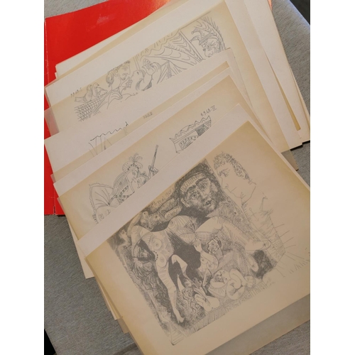 15 - Portfolio of 12 Picasso Erotic 'Playmen' Sketches