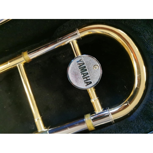 31 - Cased Japanese Yamaha YSL-445G Trombone Musical Instrument