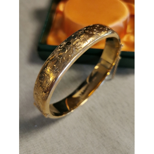 231 - Boxed 9ct Rolled Gold Bangle (weight 19 grams)