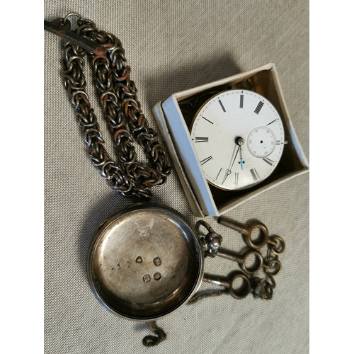 241 - Pair of Antique London Silver Pocket Watches with parts