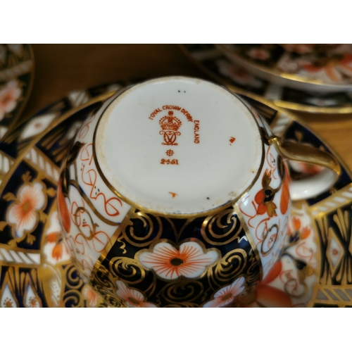 190a - 27pc Royal Crown Derby 2451 Imari Teaset + 2 Imari RCD sandwich plates