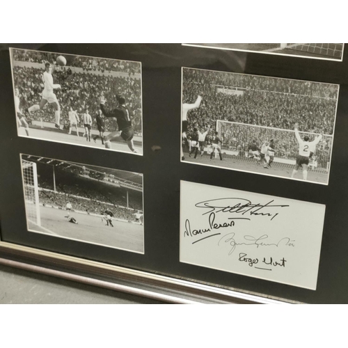 34 - Framed & Signed World Cup 1966 Goals of The Tournament Memorabilia w/Original Signature of Bobby Cha... 