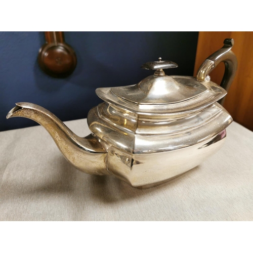 45 - Early 1900's 3pc Sheffield Hallmarked Silver Tea Set - total weight 1192g