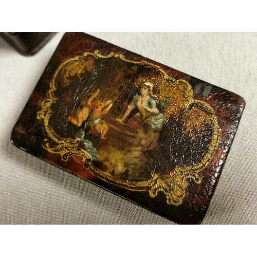 27 - Pair of Turn of the Century Antique  Enamelled Kendal Milne & Co Rococo Toilet Pin/Snuff Boxes