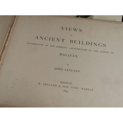 33 - 1879 John Leyland Views of Ancient Halifax Buildings Art Portfolio - not fully complete, approx 4-5 ... 