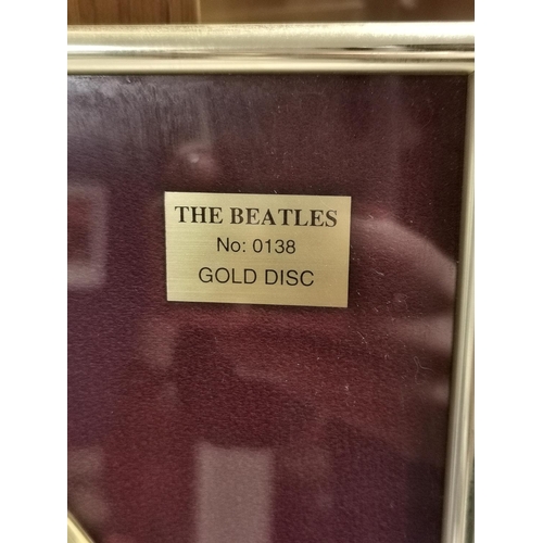 37 - The Beatles Collectable Gold Disc Music Memorabilia w/certificate & provenance, no 0138 - 51x41cm