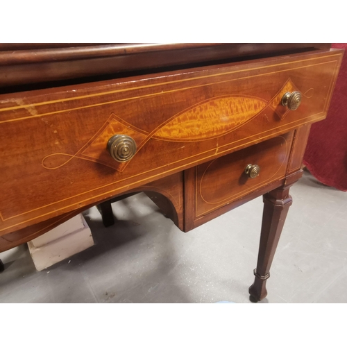 122 - Edwardian Inlaid Wood Dressing Table - 121x60x157cm