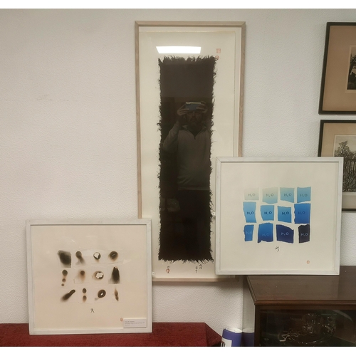 139b - Trio of late 1960's Modern Art Pieces by Taiwanese Artist Winnie Ho