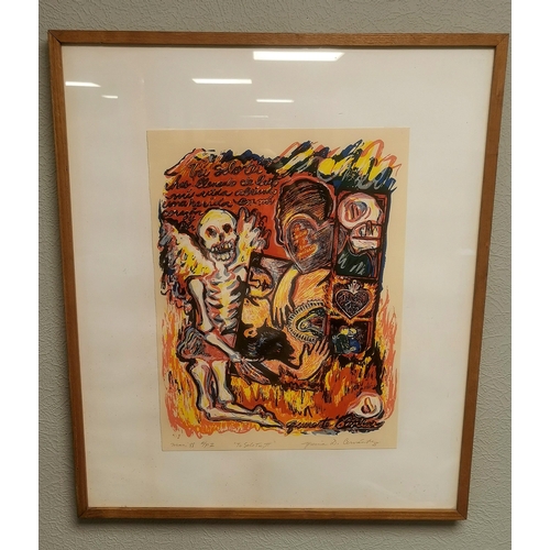 139d - Signed 1988 Original Piece inspired by Mexico's Day of the Dead Festival