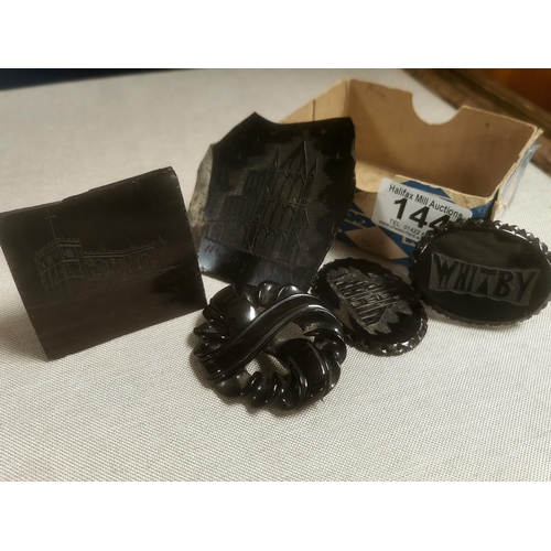 144 - Assortment of Various items of Decorative Whitby Jet