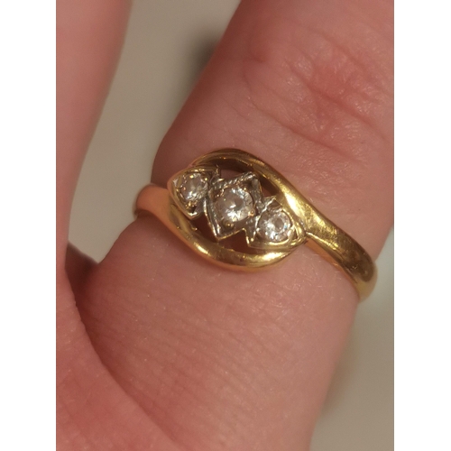 163 - 9ct Gold Dress Ring, size L+0.5