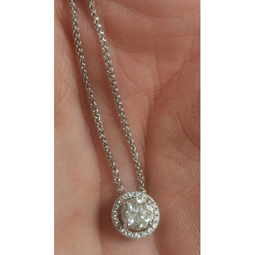 167 - 18ct White Gold and Diamond Necklace