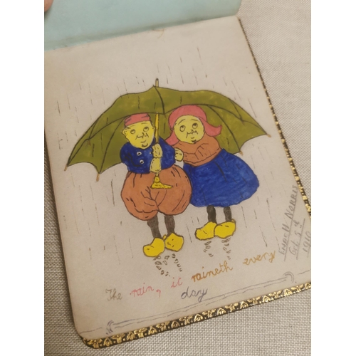 46a - Early 1900s Handwritten and Sketched Note Book