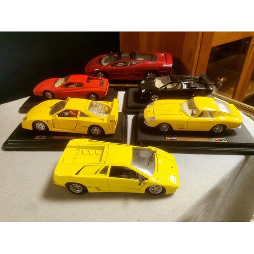 204a - Collection of Maisto and Burago Die Cast Sports Car Toys