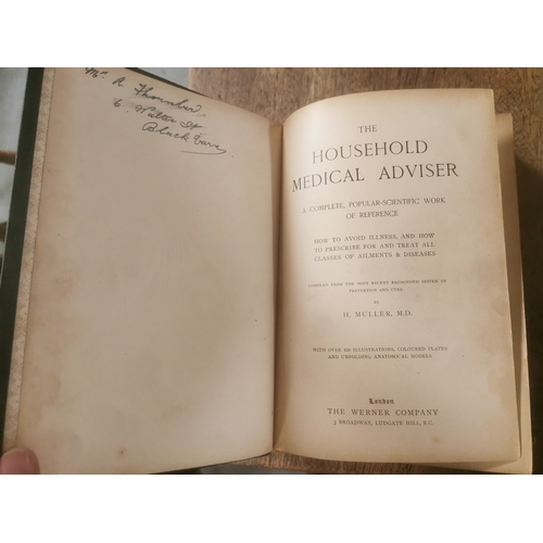 89d - Pair of Victorian Medicine Dictionary and Household Medical Advisor Books