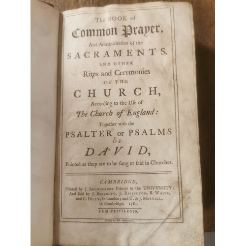 89c - 1781 Book of Common Prayer, marked M.Slater