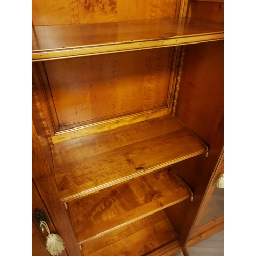 159 - Large Handmade 1990's Artcopi Cherrywood Display Cabinet