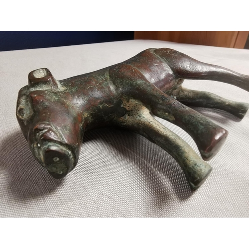 20 - Oriential Bronze Pig/Warthog Figure, possibly Chinese, 15cm long