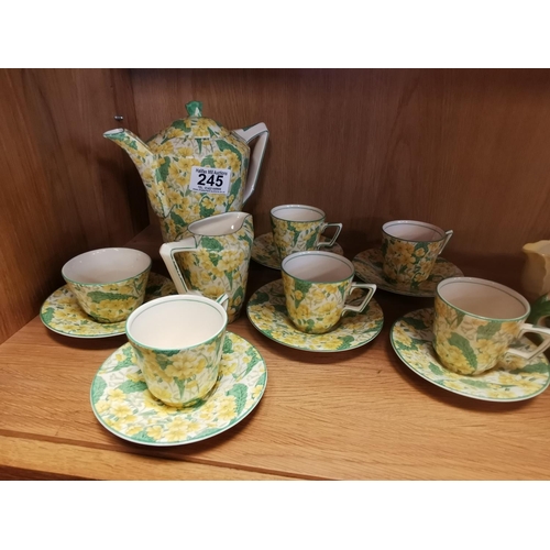 245 - 14pc Crown Ducal Vintage Coffee/Tea Service