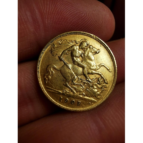 272 - 1907 Half Sovereign Gold Coin