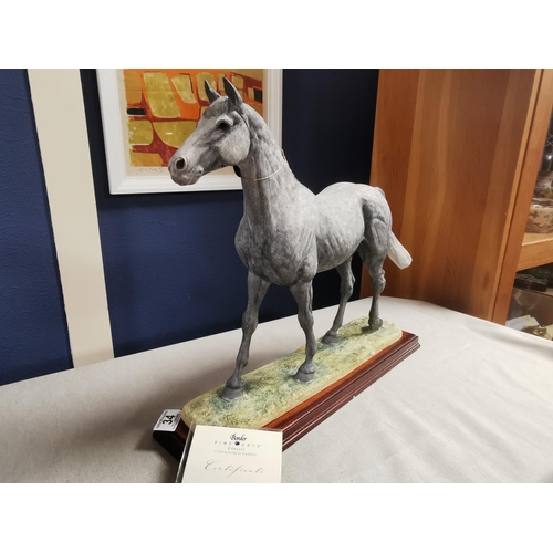 34 - Limited Edition Large Border Fine Arts Throroughbred Stallion David Mayer Figure 84/150, 39cm high, ... 