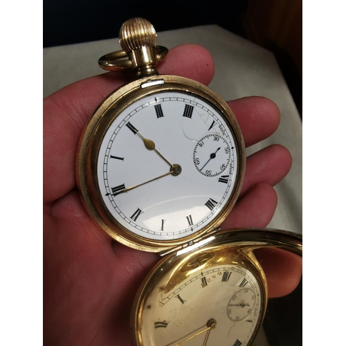 354 - Vintage American Gold-Plated Pocketwatch w/Illinois Watch Case Co