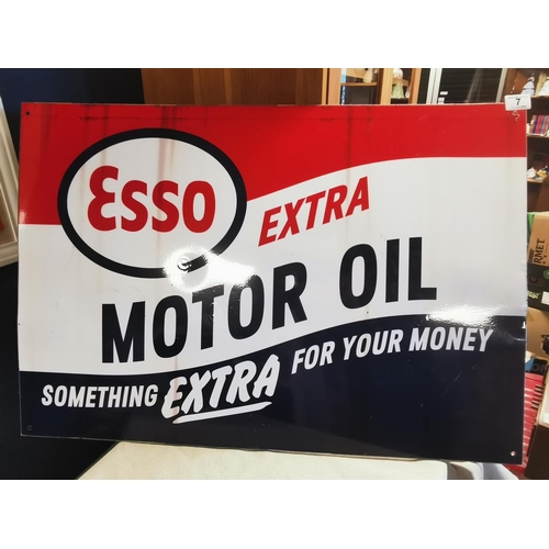 7 - Large Esso Automobilia Advertising Sign, 83x57cm