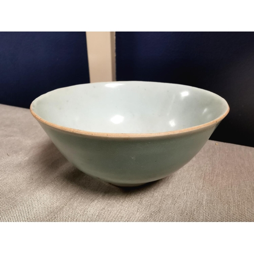 73 - 19th Century Chinese Celadon Bowl w/authenticity from Desaru Shipwreck