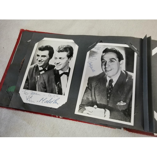 75b - Postcard Book of Various 1930's-50's British/Hollywood Actors and Actresses, some signed