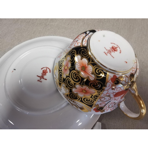 94 - Early Royal Crown Derby 2451 Imari Tea Cup & Saucer Set