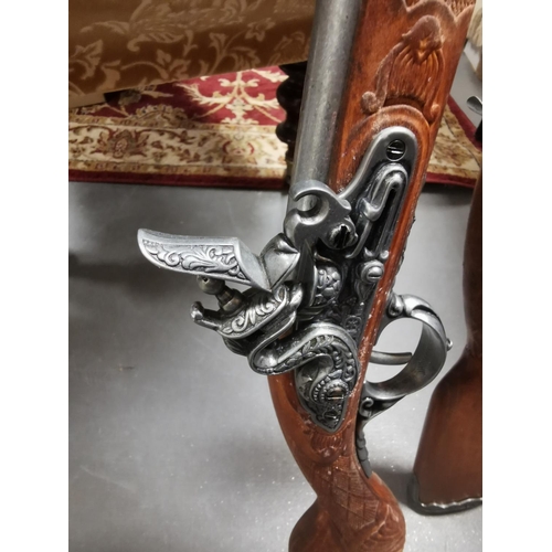 379 - Pair of Repro Flintlock Rifles - likely Denix