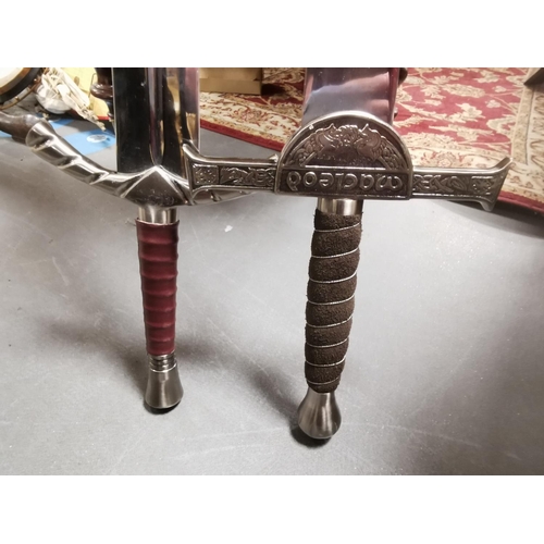 380 - Pair of Repro Highlander & Kurgan Swords, There can be only one!