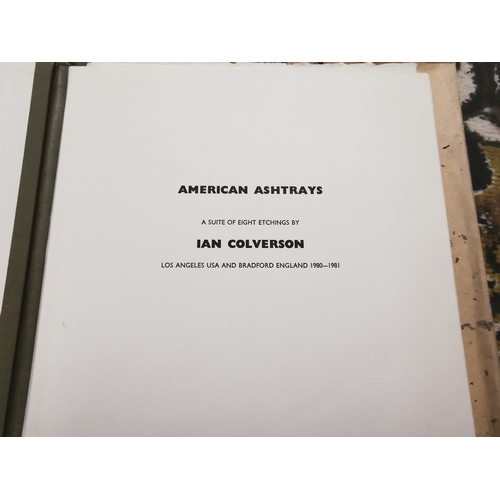 150h - Pair of Ian Colverson late 1970's/early 80's Art Exhibition Books, 'Match Book' & 'American Ashtrays... 