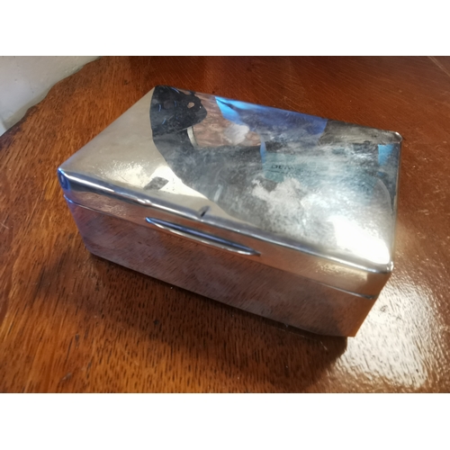 58 - London 1945 Silver Cigarette/Jewellery Box approx 210g