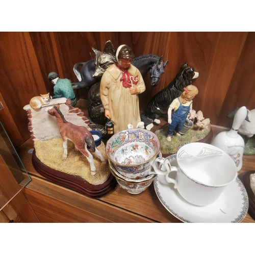 129p - Shelf of Various Ceramics and Collectables inc Border Fine Arts, Doulton & Wedgwood