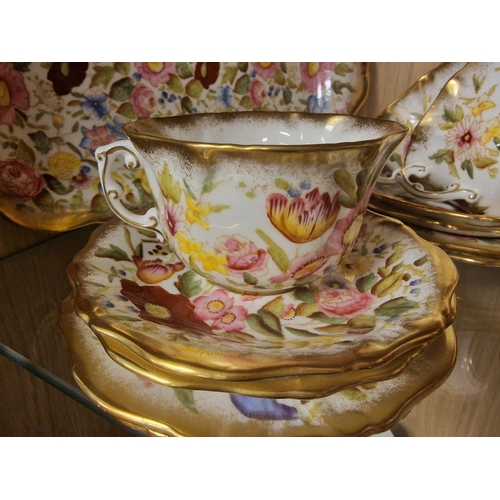 151 - Hammersley Floral Lady Patricia Gilt Edged Tea Service