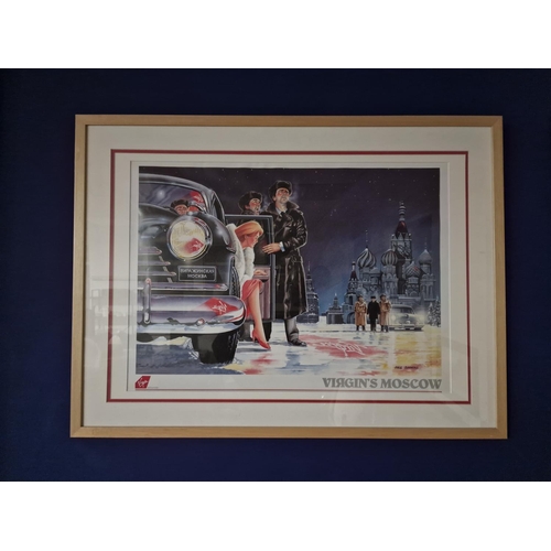 209 - 1990's Framed Virgin Atlantic Promotional Travel Advertising Print