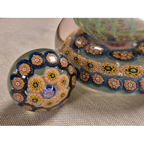 24 - Early Victorian Stourbridge Millefiori Floral Scent Bottle Paperweight