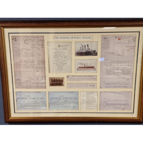 216 - RMS Titanic Framed Memorabilia