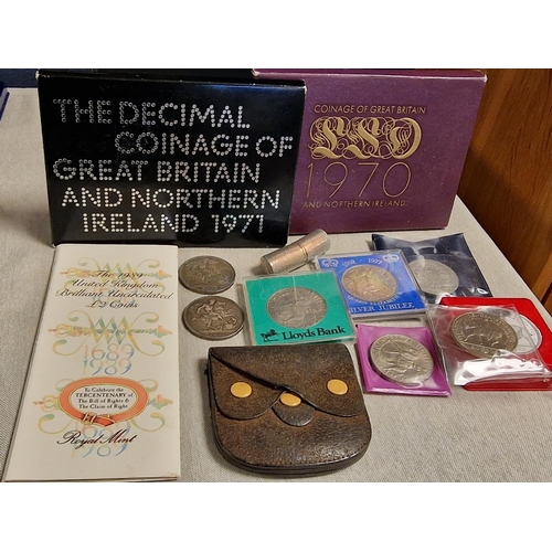 236 - Collection of British Coins Currency and Commemorative Sets inc two 1897 Victorian Crowns