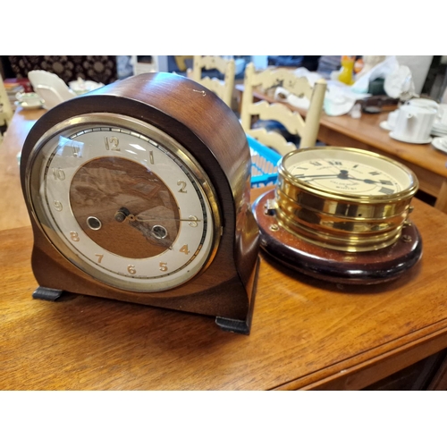 248 - Smiths Vintage Mantel Clock + a Thomas Fullwood Calderdale & Whitby Wall Clock