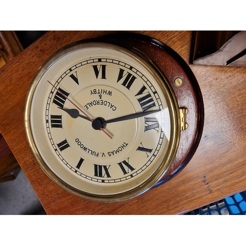 248 - Smiths Vintage Mantel Clock + a Thomas Fullwood Calderdale & Whitby Wall Clock