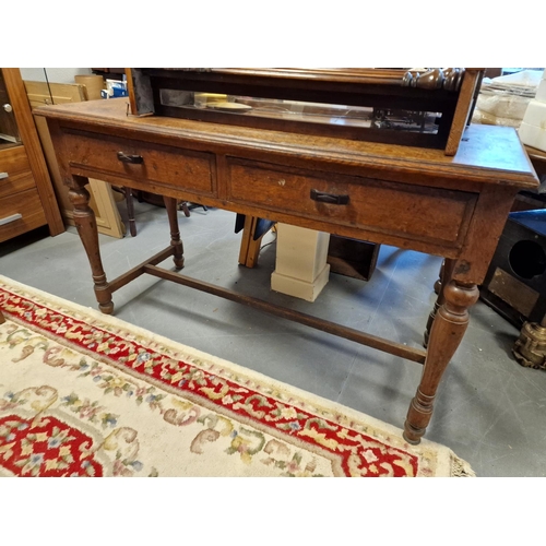 250 - Oak Two Drawer Desk Table