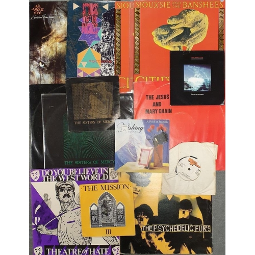 261 - A collection of 10 Vinyl Record titles, mostly 12 singles, covering 80s dark guitar bands, includi... 