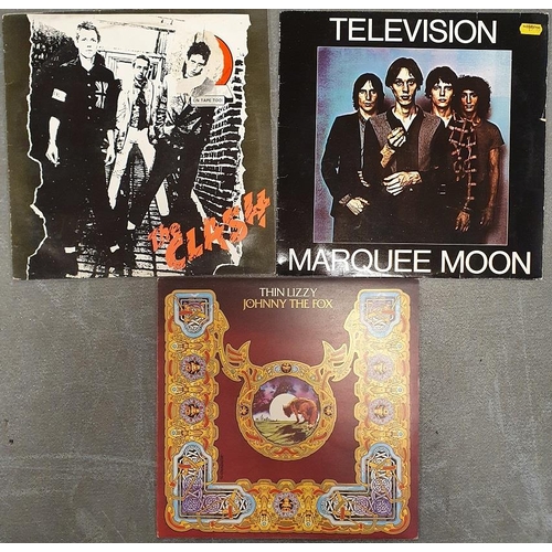 269 - A set of 3 classic LPs, comprising the Clash, Television Marquee Moon and Thin Lizzy Johnny the Fox