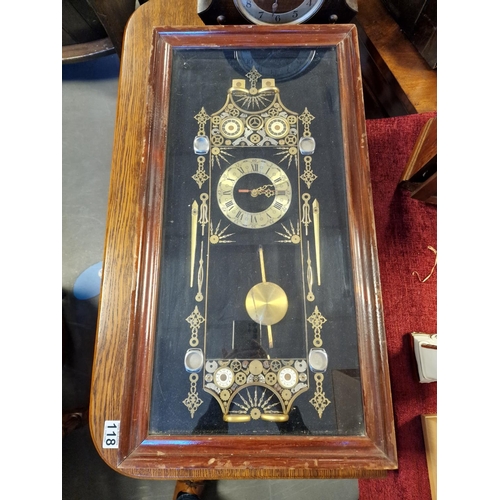 60b - Framed Box Skeleton Clock