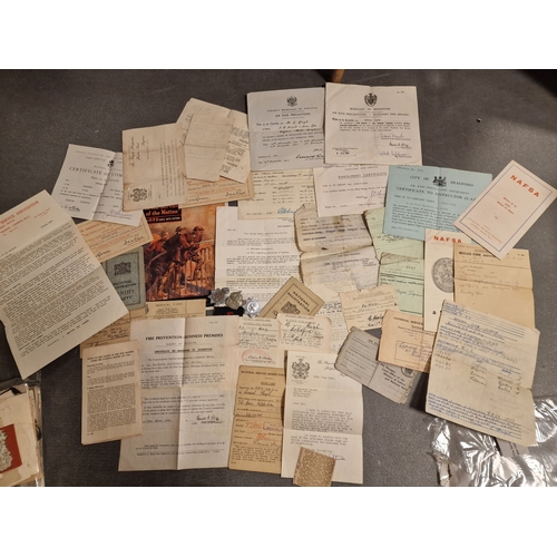 215a - Collection of Various Vintage Fire Brigade Ephemera and documentation