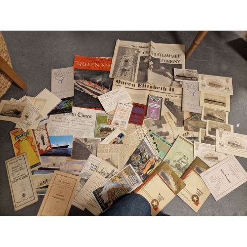 217 - Collection of Titanic and Britannic Tickets, Menus and Memorabilia