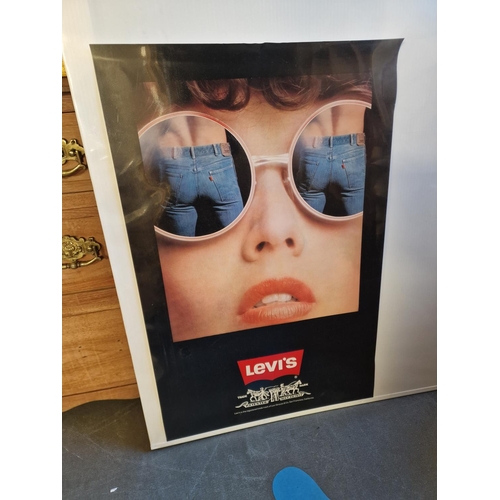 24 - Original Vintage Levi's 1970's-80's Sunglasses Advertising Poster - 75x48cm